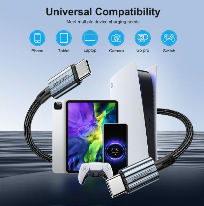 Кабель USB Type-C - Type-C, PD 60W, 2,0м., черн. (XCC-1015-BK) CHOETECH - фото 5