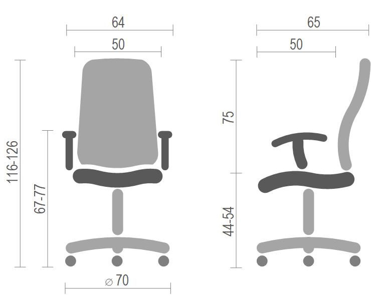 Кресло для персонала Асигару Т CH TILT, сетка , черн. АКЛАС - фото 2