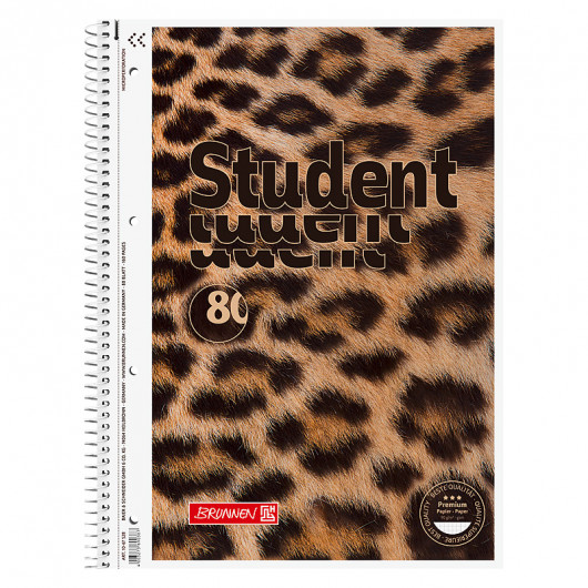 Коледж-блок А4 Premium, клітинка, 80 арк., Animal Brunnen — фото 3