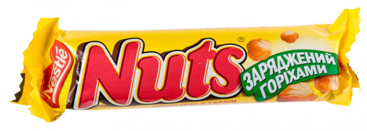 Батончик шоколадний Nuts, 42г. Nestle — фото 2