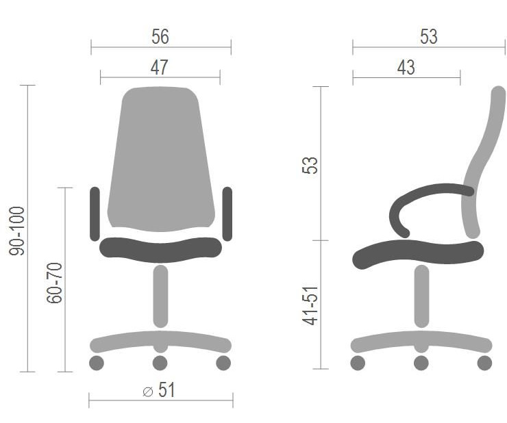 Кресло для персонала Алор CH TILT, черн. АКЛАС - фото 2