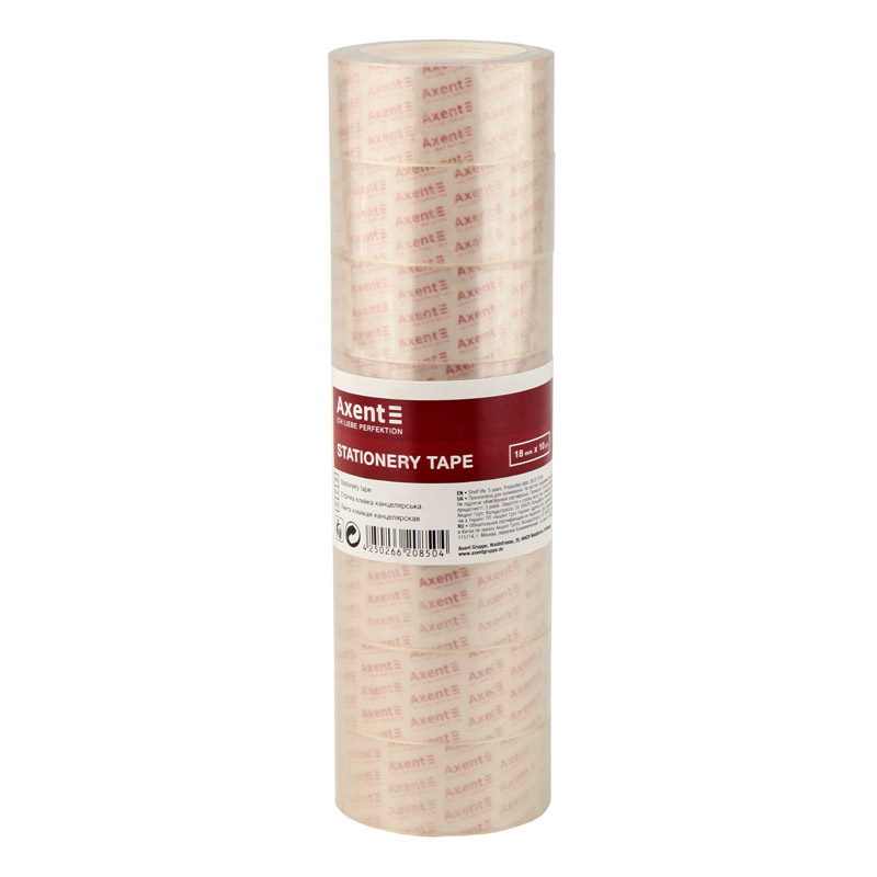 Скотч 18мм.*10ярд., 40мкм., 8шт./уп., прозр. (3012-A) Axent - фото 3