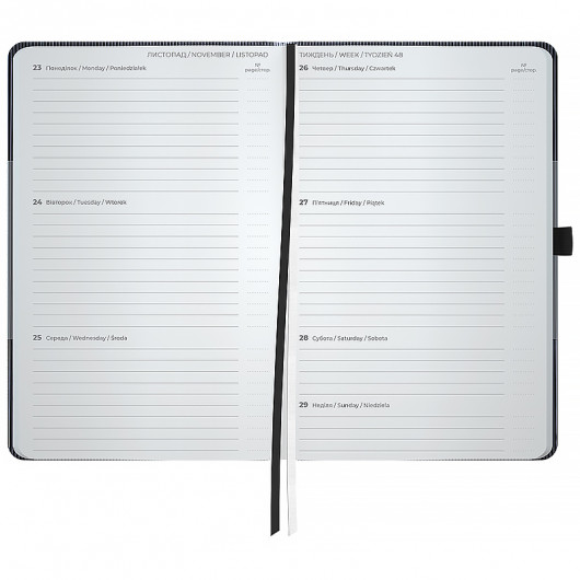 Еженедельник 2026 Partner Lines, 125*195мм, чёрный Axent - фото 7