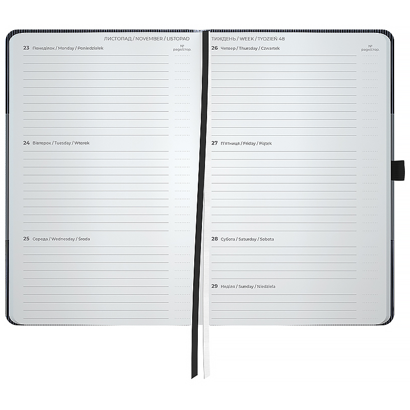 Еженедельник 2026 Partner Lines, 125*195мм, чёрный Axent - фото 7