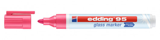 Маркер Glassboard для скляних досок e-90, круглий наконечник 2-3мм., рожев. Edding — фото 7