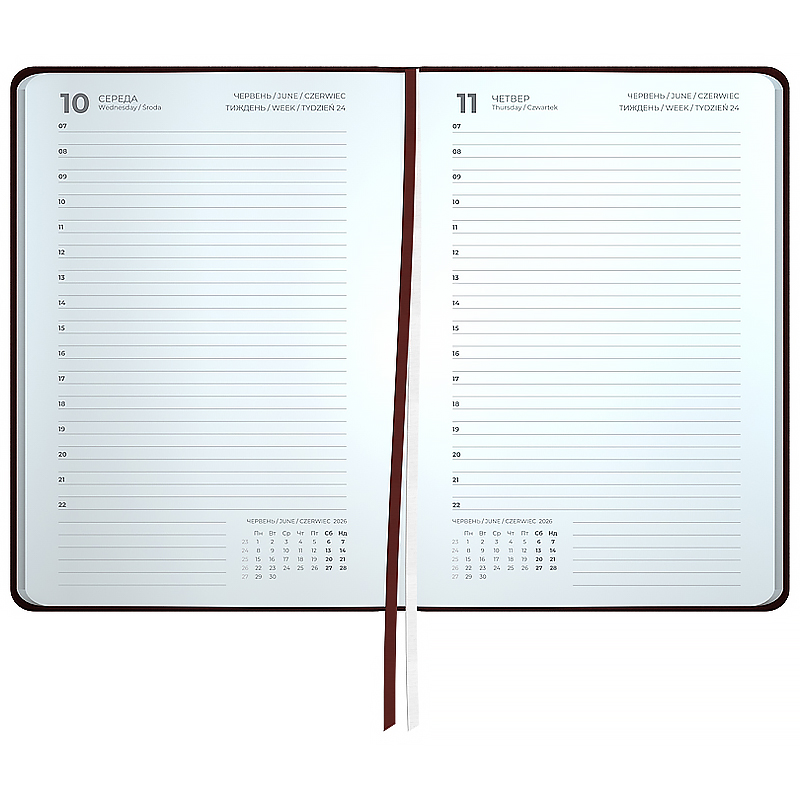 Щоденник 2026 Partner Traces, 145*210, коричневий Axent — фото 4