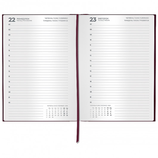 Щоденник 2026 Classic City, 145*210, з/т сливовий Axent — фото 5