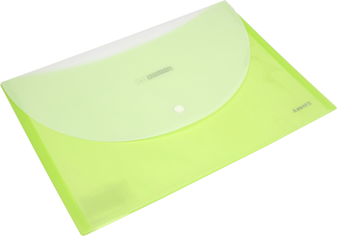 Папка-конверт на кнопці, А4, матова, поліпропілен 180мкм., асорті Axent — фото 4