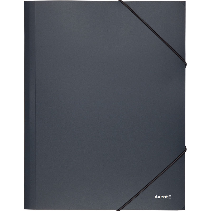 Папка на гумках А4, пластик, товщина 500мкм., сірий Axent — фото 3