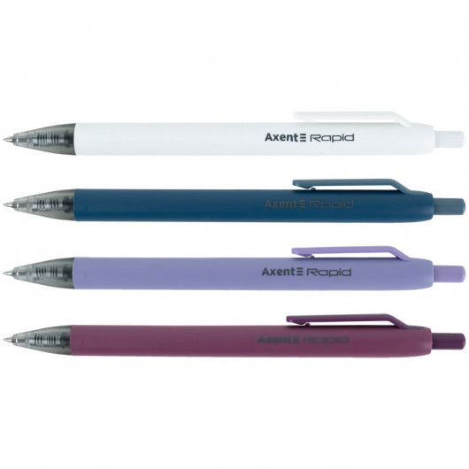 Гельова ручка автомат. Rapid, 0,5мм., стержень син., корпус пластик., асорті Axent — фото 4