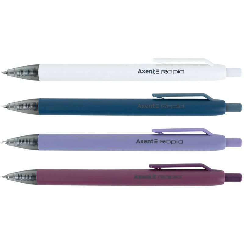 Гельова ручка автомат. Rapid, 0,5мм., стержень син., корпус пластик., асорті Axent — фото 4