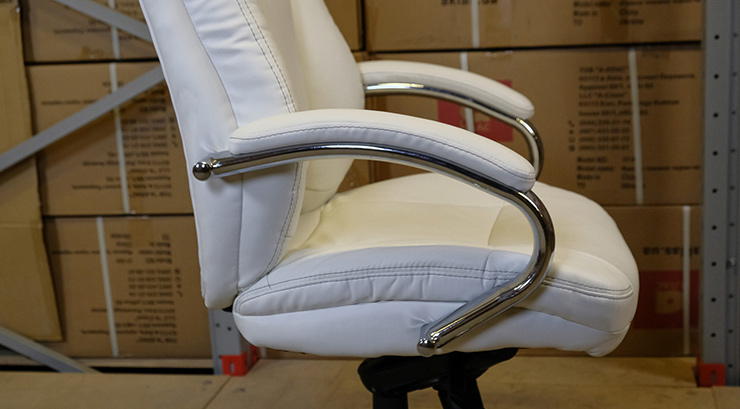 Кресло для руководителя Бадалона CH MB (Кожа LC-F), беж. АКЛАС - фото 3