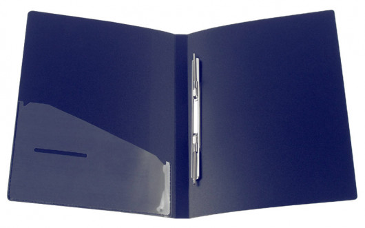 Папка зі швидкозшивачем та бічною кишенею А4, 20мм., пластик, син. Axent — фото 5