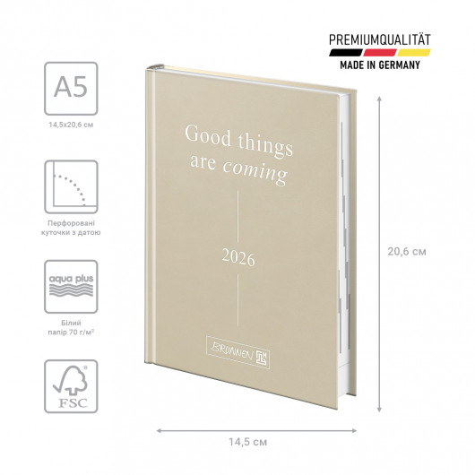 Ежедневник 2026 Стандарт Torino Trend, бежевый Brunnen - фото 5