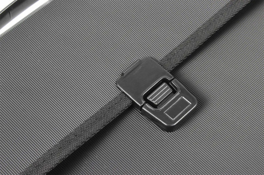 Портфель-картотека на 2 відділення, В4, з тканинною окантовкою, чорн. 4Office — фото 5