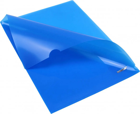 Папка-уголок глянцевая, 180мкм., 10шт./уп., син. NORMA - фото 4