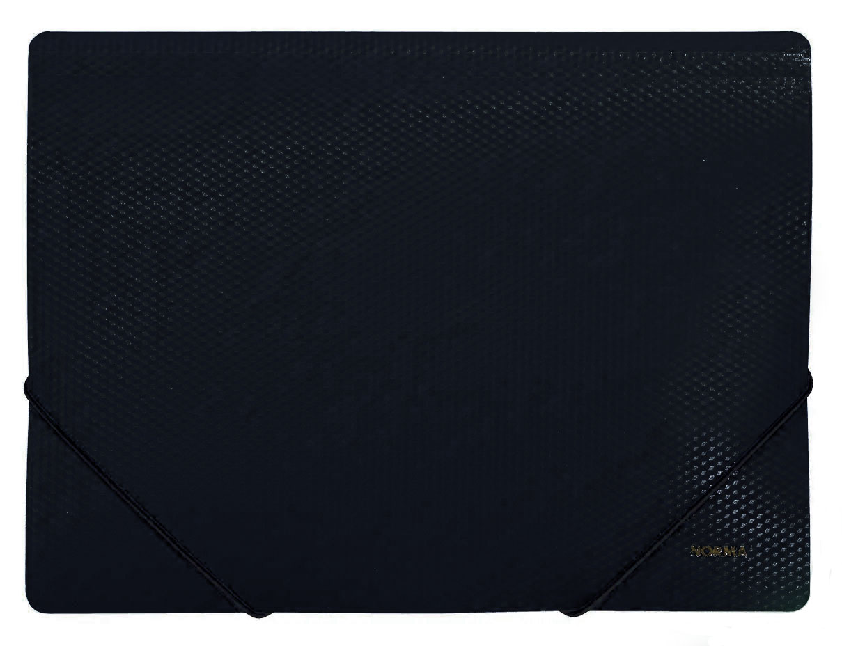 Папка на резинках А4, пластик, черн. NORMA - фото 3