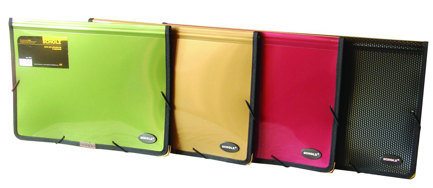 Папка-картотека на 2 отделения, А4, на резинках, черн. Scholz - фото 6