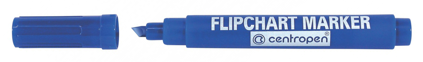 Маркер для флипчарта (по бумаге) клиновидное острие 2,5мм. 8560, син. Centropen - фото 2