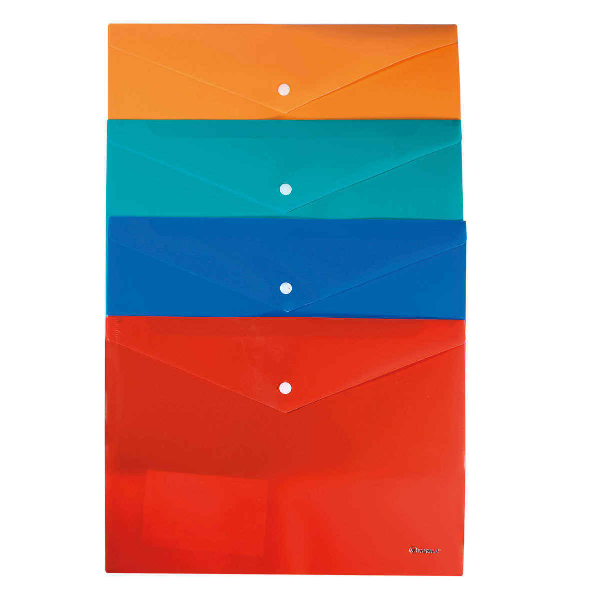 Папка-конверт на кнопці, В5, непр., асорті NORMA — фото 6