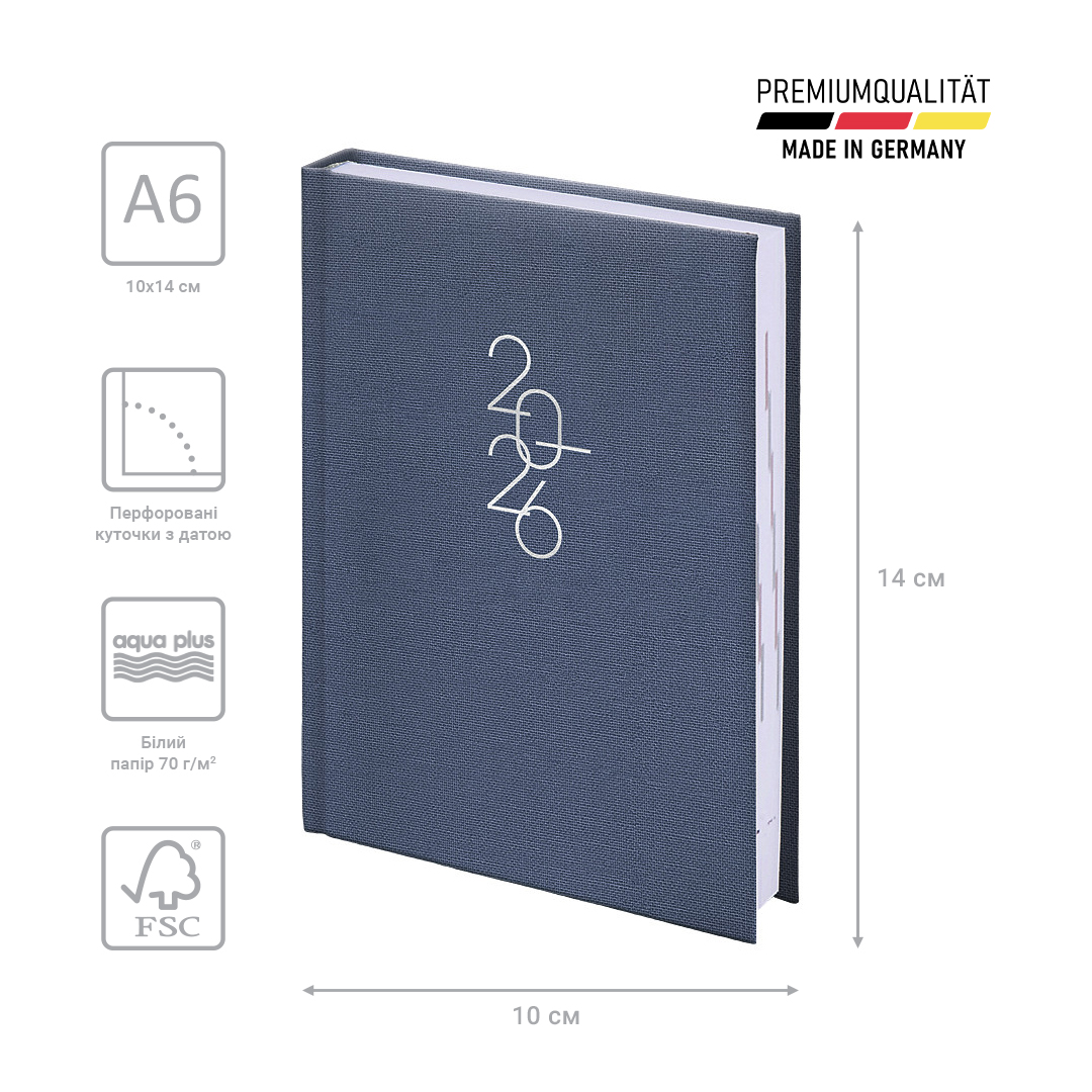 Ежедневник 2026 карманный Linesse, ночной синий Brunnen - фото 5