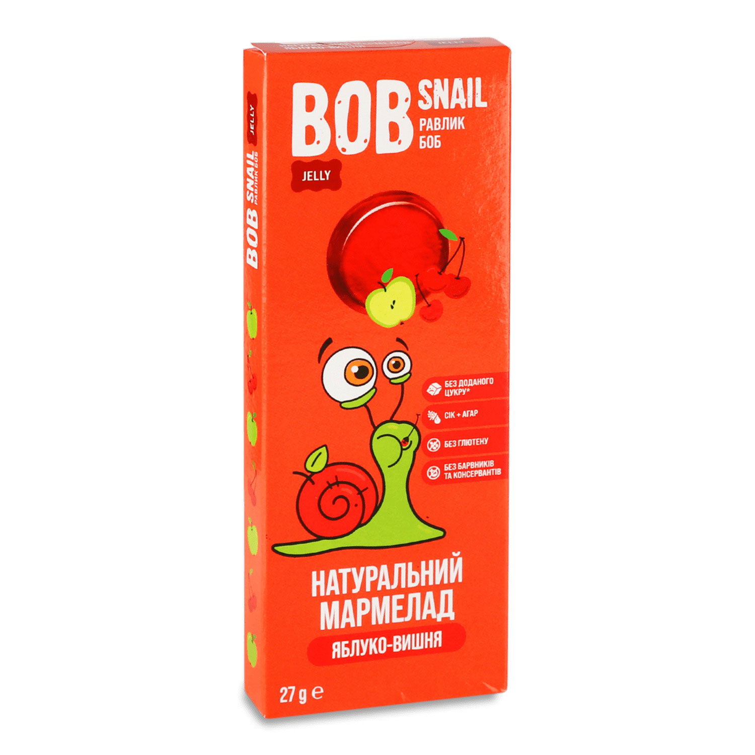 Мармелад натуральный фруктовый Яблоко-Вишня 