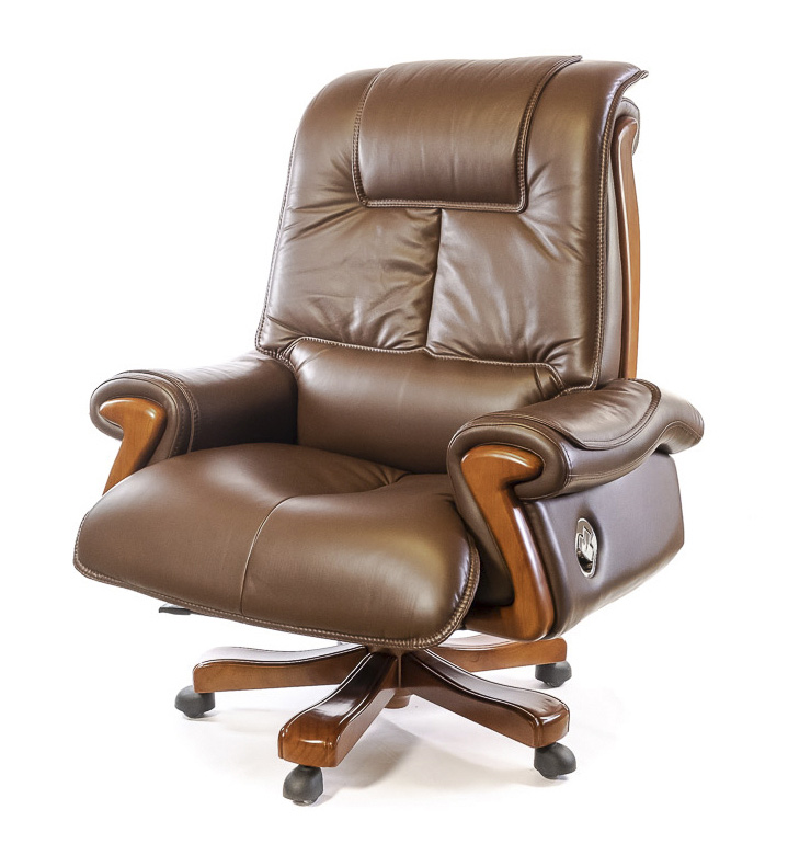 Крісло для керівника Вольтер EX RL, коричн. АКЛАС - фото 1