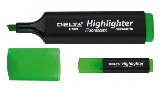 Маркер текстовый флюорисцентный 1-5мм. зелен. Axent Delta - фото 2