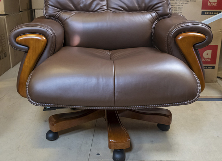 Крісло для керівника Вольтер EX RL, коричн. АКЛАС - фото 2