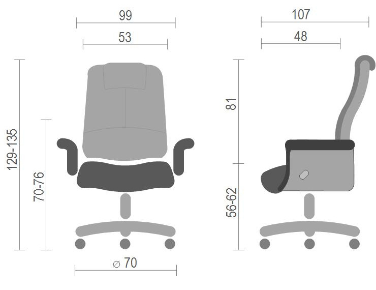 Крісло Вольтер EX RL, чорн. АКЛАС - фото 2