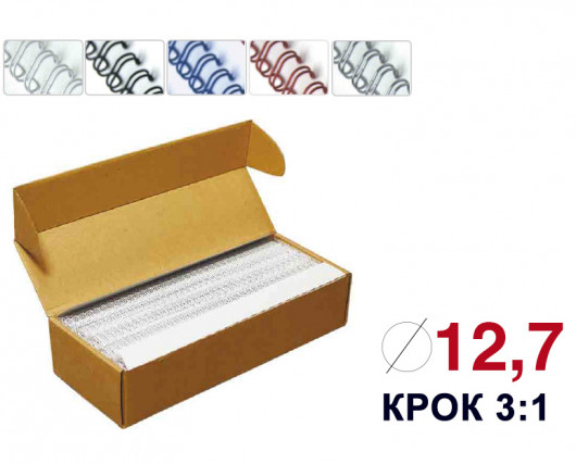 Пружини метал. 12,7 мм.; 3:1 100шт/уп., срібл. D&Art — фото 3