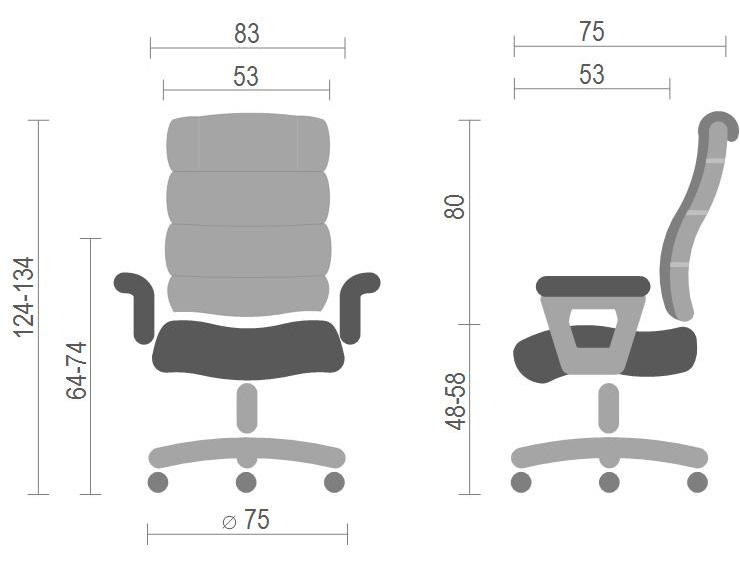 Кресло для руководителя Вудлес EX MB, черн. АКЛАС - фото 4