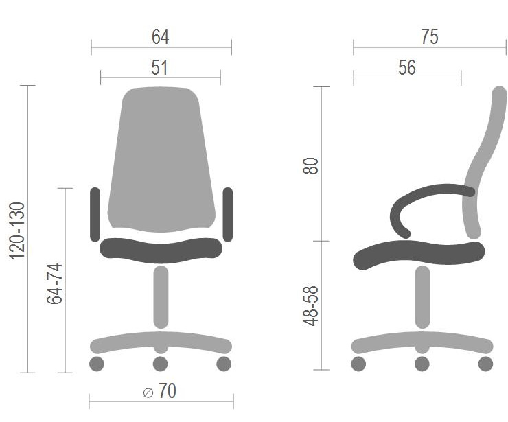 Крісло для керівника Деваро EX RL, коричн. АКЛАС - фото 1