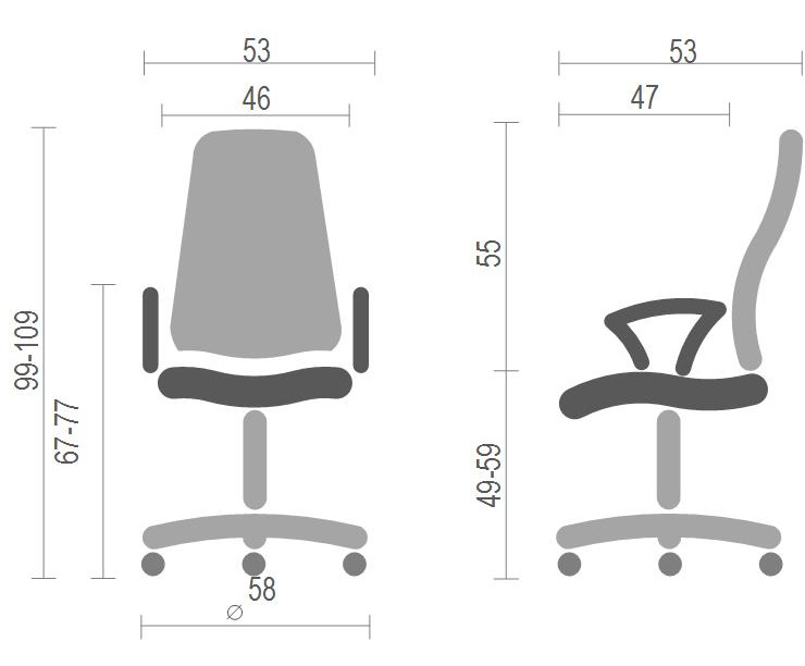 Крісло для персоналу Ірвін CH TILT, чорн. АКЛАС - фото 1