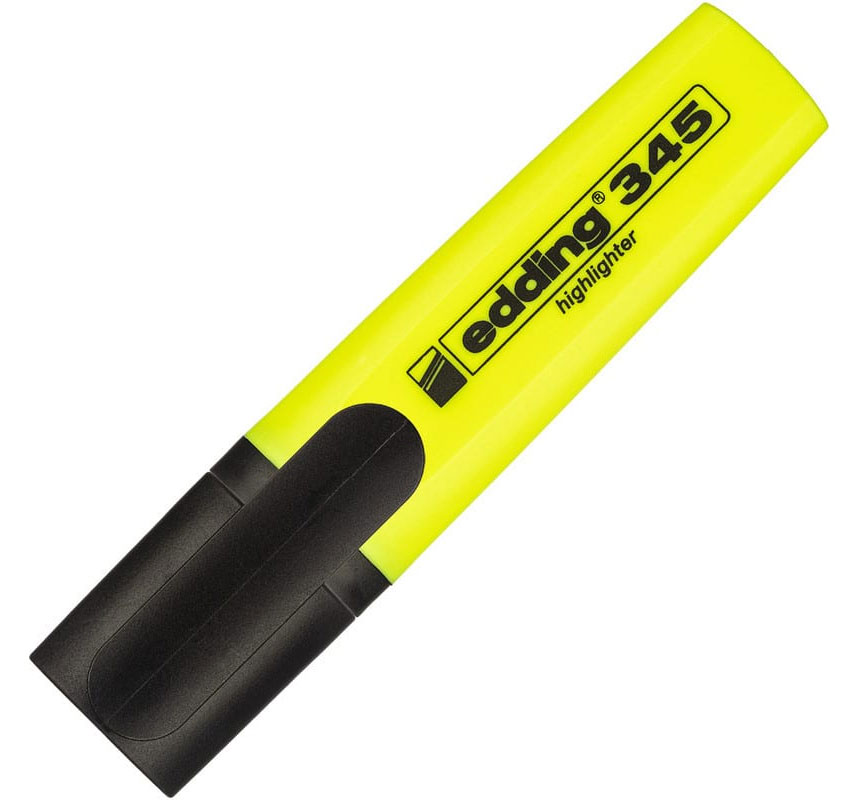 Маркер текстовый 345, 2-5мм., желт. Edding - фото 11