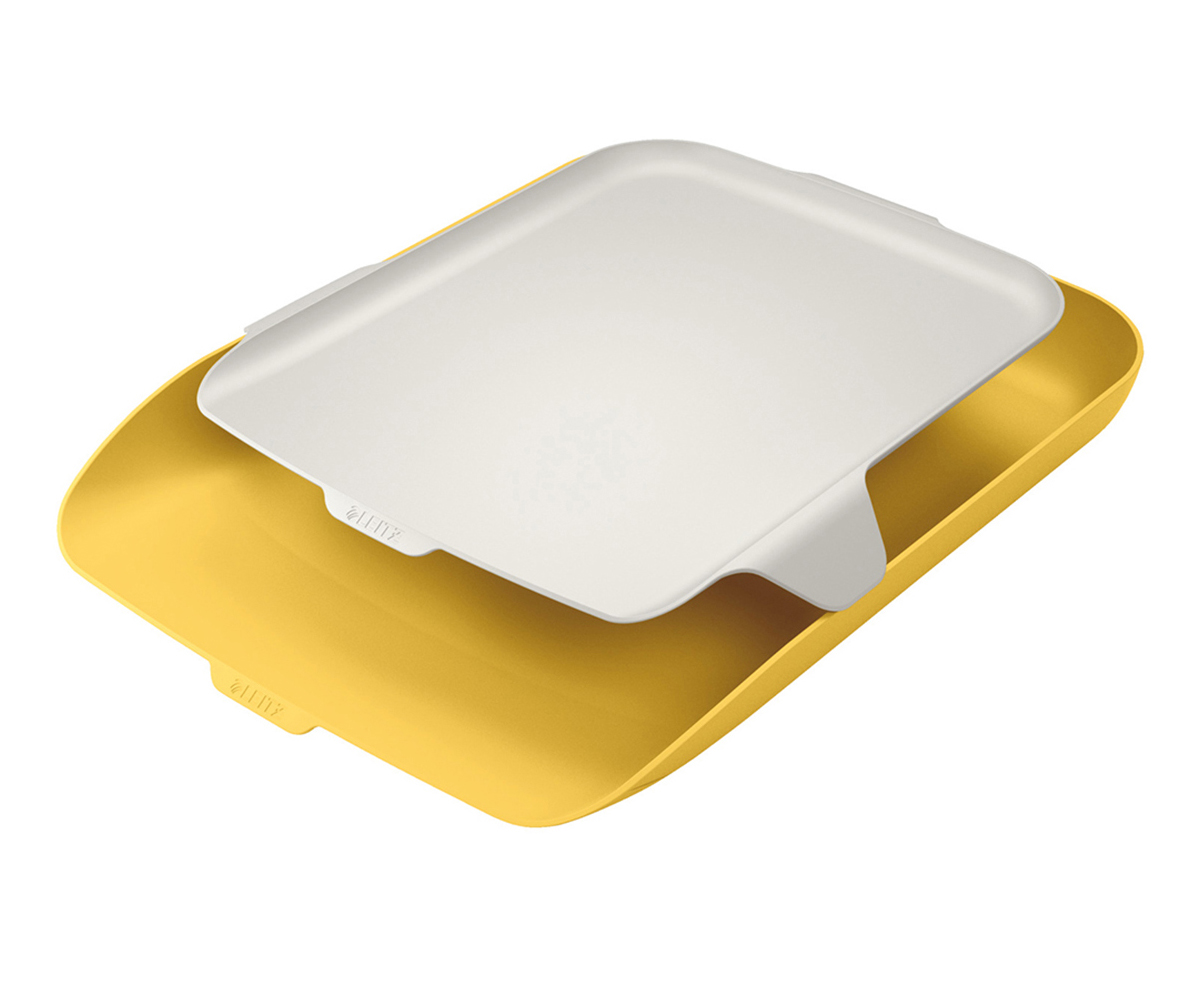 Лоток горизонтальный Leitz Cosy с органайзером, желтый LEITZ - фото 8