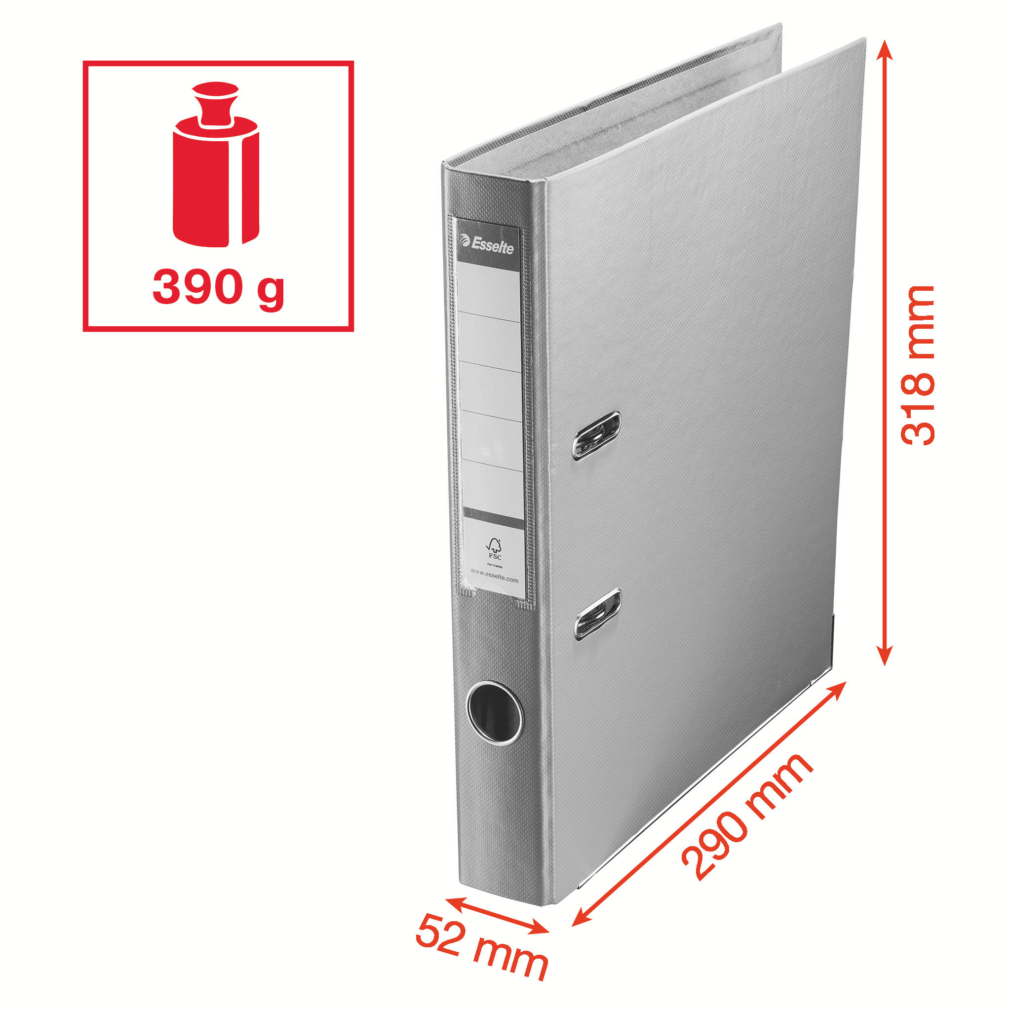 Реєстратор 5см. А4 (PP), Econom, бірюз. Esselte — фото 9