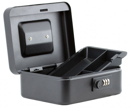 Бокс для денег переносной 200*160*90мм., черн. BuroMax - фото 3