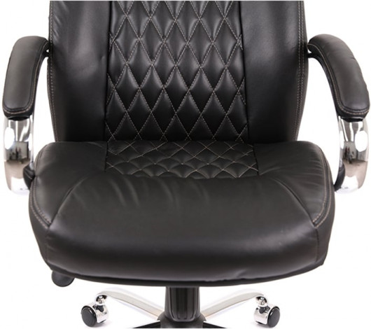 Кресло Луизиана MB (GB-242CC) (Кожа LC-A) черный АКЛАС - фото 12