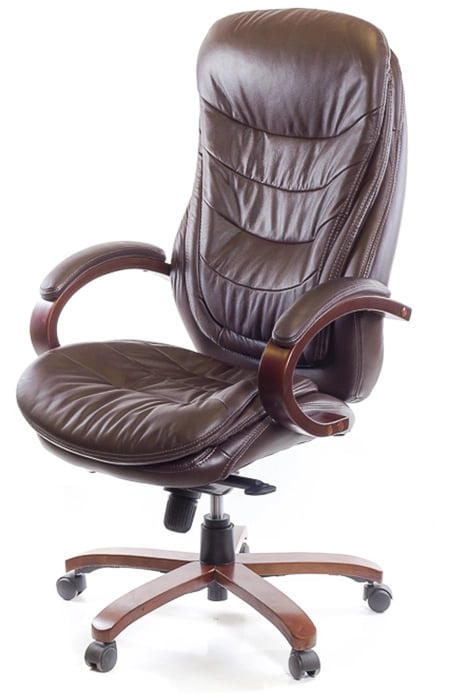 Кресло для руководителя Валенсия Soft EX MB (Кожа LC), коричн. АКЛАС - фото 4