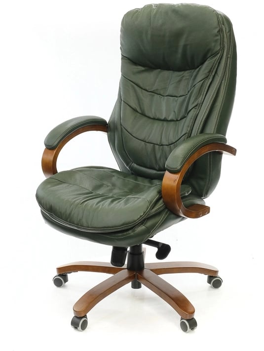 Крісло Валенсия Soft EX MB (Шкіра Lux LC), зелен. АКЛАС — фото 4