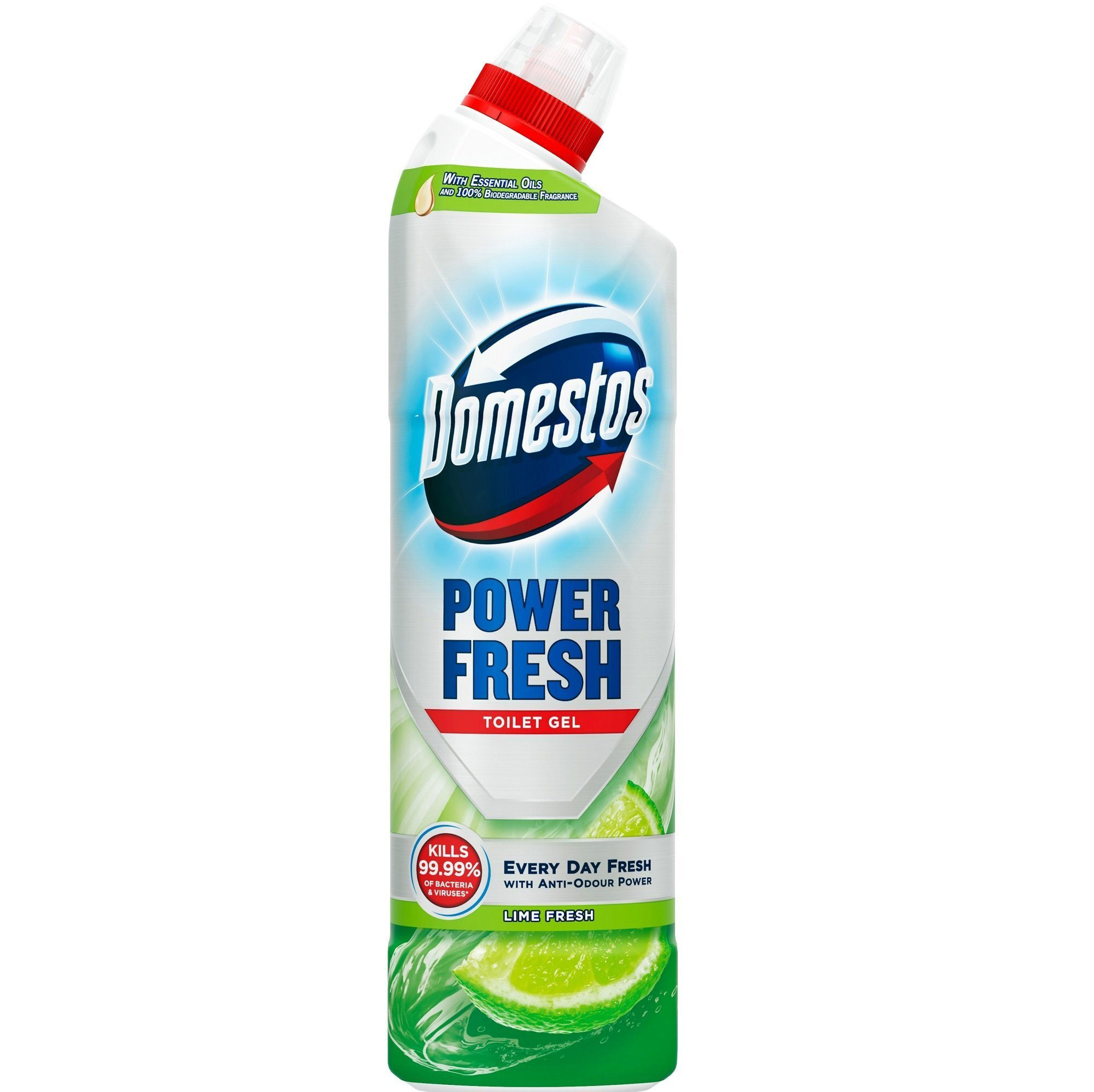 Засіб для чищення туалету, 700мл. Power Fresh Lime (8720181345913) DOMESTOS — фото 1