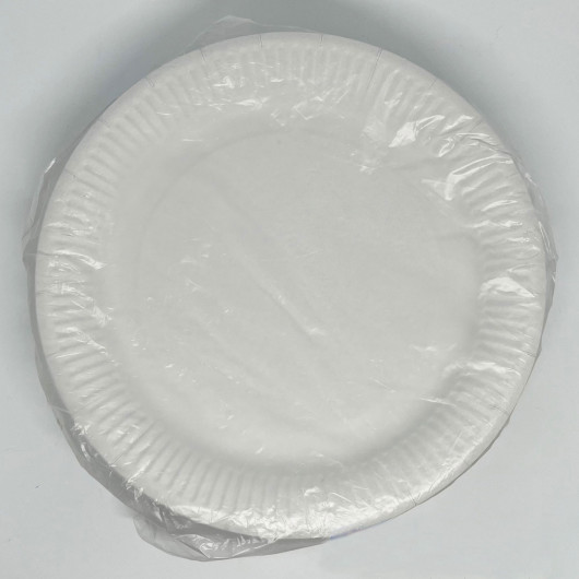 Тарілки одноразові d=23см. без відділень 50шт/уп., біл. Україна — фото 2