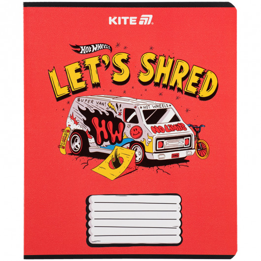 Тетрадь 18 лист., кл., гибр. лак + УФ лак, Hot Wheels (HW25-236) Kite - фото 13