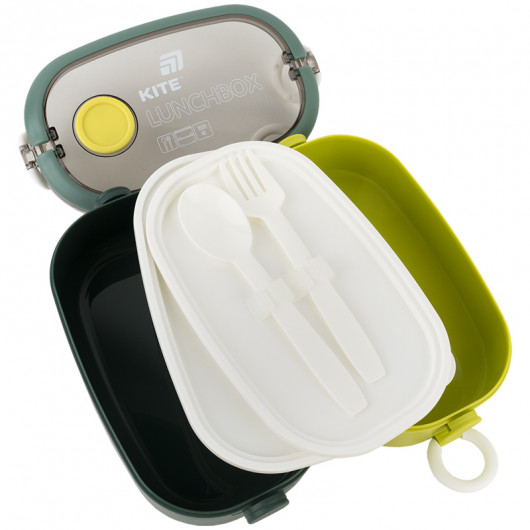 Ланчбокс двойной с наполнением 1600 мл, зеленый (K25-1181-3) Kite - фото 8
