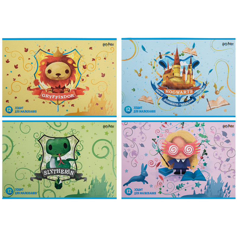 Тетрадь для рисования, 12 л., скоба, софт тач + УФ лак, «Harry Potter» Kite - фото 10