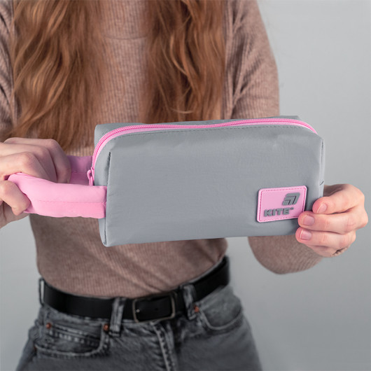 Пенал 2703-2 серо-розовый Kite - фото 6