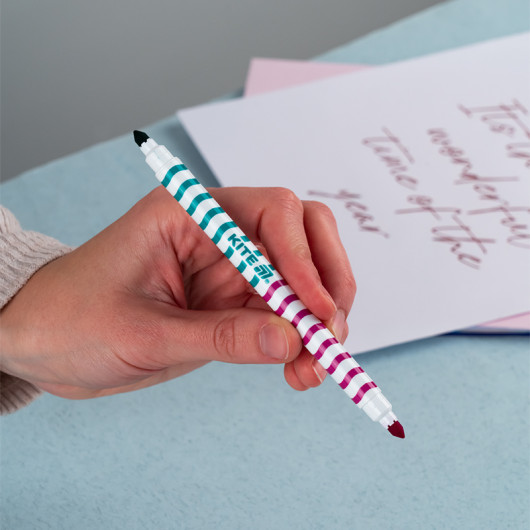 Фломастери двосторонні, набір 12шт, Kite Creative Kite — фото 3