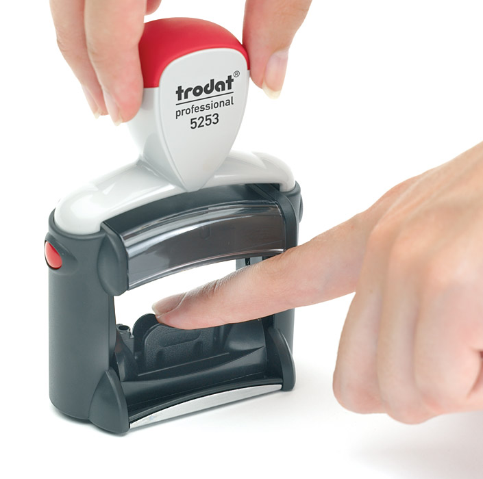 Штамп самонабірний 6-ти рядковий 5253, металевий, 2 текстові пластини Trodat - фото 1