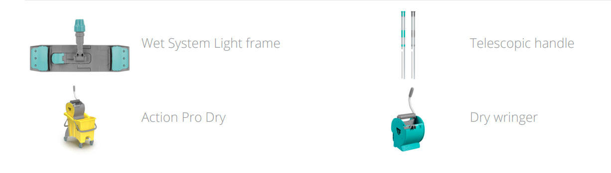 Насадка Моп плоская для швабры 40*13см. Microriccio Wet System микрофибра, желт. TTS - фото 4
